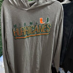 Miami Hurricanes Long Sleeve Gray Tee